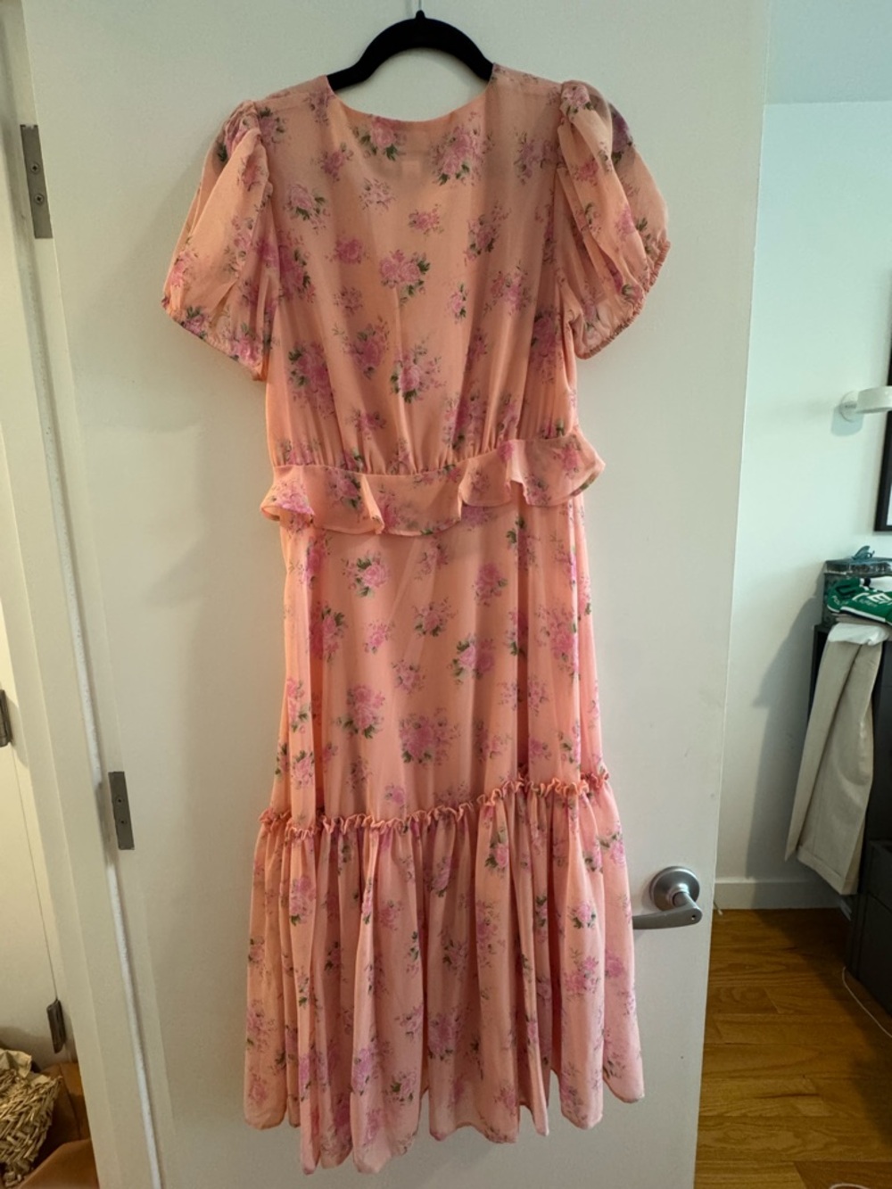 LoveShackFancy Pink Floral Midi Dress - Picture 4 of 4